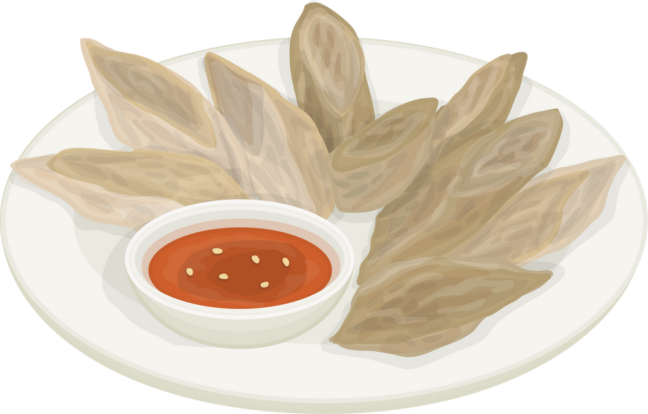 Malaysian Food Keropok Lekor Illustration